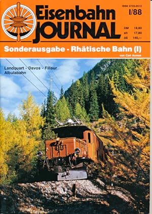 Image du vendeur pour Eisenbahn Journal Sonderausgabe Heft I/88: Rhtische Bahn (I). Landquart - Davos - Filisur - Albulabahn. mis en vente par Versandantiquariat  Rainer Wlfel