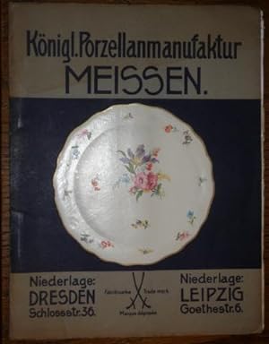 Niederlage in Dresden und Leipzig. N.A. bunte volle Blumen- und Insektenmalerei (No. 4), Goldrand...