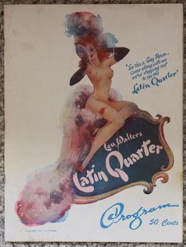 LOU WALTERS' LATIN QUARTER: Program - Packed with Show Girl Photos;