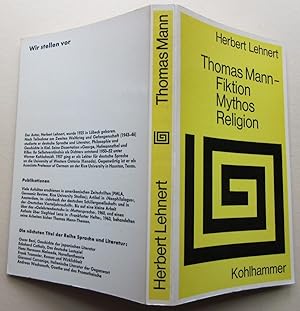 Bild des Verkufers fr Thomas Mann. Fiktion, Mythos, Religion. zum Verkauf von Antiquariat Roland Ggler