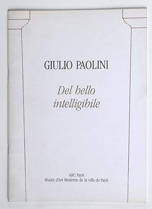 Giulio Paolini : Del bello intelligibile. ARC, Musée d'art moderne de la Ville de Paris