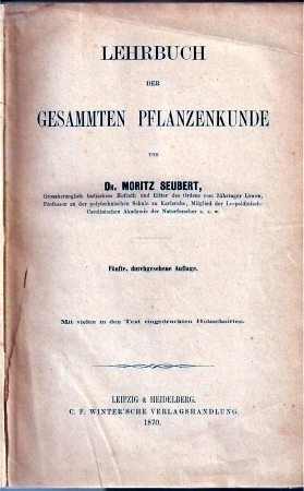 Imagen del vendedor de Lehrbuch der gesammten Pflanzenkunde a la venta por Clivia Mueller