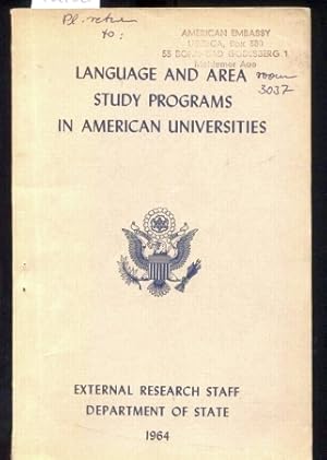 Imagen del vendedor de Language and Area study Programs in American Universities a la venta por Clivia Mueller