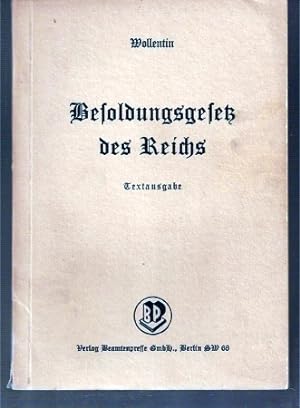 Seller image for Besoldungsgesetz des Reichs.Textausgabe for sale by Clivia Mueller