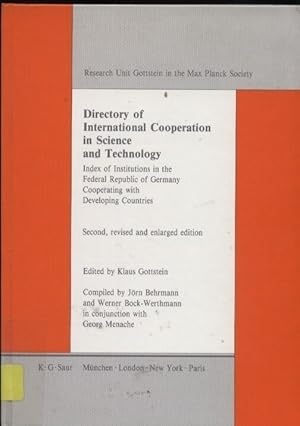 Bild des Verkufers fr Directory of International Cooperation in Science and Technology zum Verkauf von Clivia Mueller
