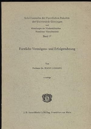 Seller image for Forstliche Vermgens- und Erfolgsrechnung for sale by Clivia Mueller