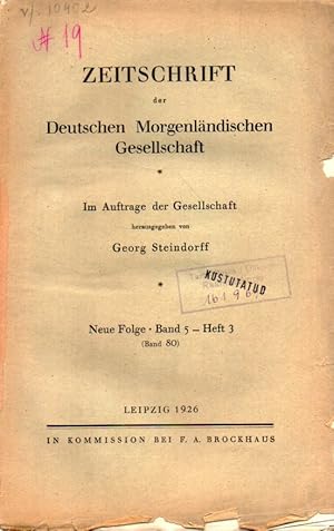 Bild des Verkufers fr Zeitschrift der Gesellschaft Neue Folge.Band 5.Heft 3 (Band 80).1926 zum Verkauf von Clivia Mueller