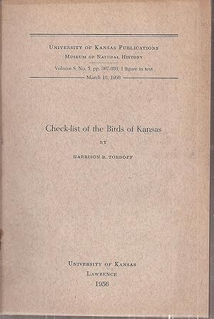 Seller image for Check-list of the Birds of Kansas for sale by Clivia Mueller