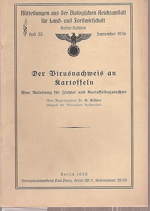 Bild des Verkufers fr Der Virusnachweis an Kartoffeln zum Verkauf von Clivia Mueller