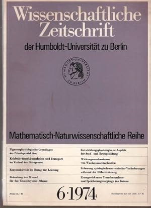 Seller image for Wissenschaftliche Zeitschrift Jahrgang XXIII,1974,Heft 6 for sale by Clivia Mueller