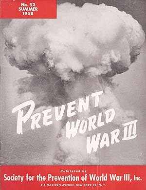 Bild des Verkufers fr Prevent World War III No. 51-52 Winter-Summer 1958 (2 Hefte) zum Verkauf von Clivia Mueller