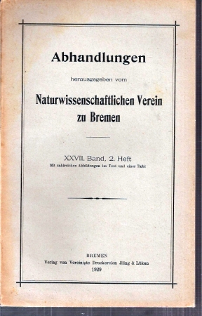 Bild des Verkufers fr XXVII.Band 1929,2.Heft (1 Heft) Weberknechte III.Teil zum Verkauf von Clivia Mueller