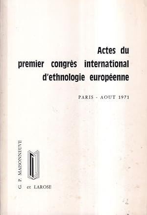 Bild des Verkufers fr d ethnologie Europeenne.Paris 24 au 28 aout 1971 zum Verkauf von Clivia Mueller