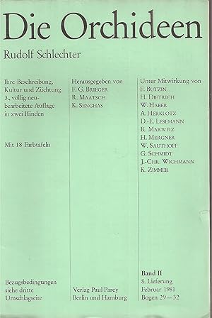 Bild des Verkufers fr Die Orchideen.Band II.8.Lieferung.Bogen 29 - 32 zum Verkauf von Clivia Mueller