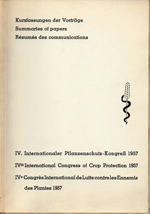 IV.Internationaler Pflanzenschutz-Kongreß 8.-15.September 1957 in