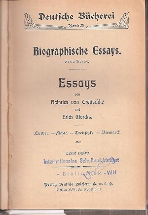 Image du vendeur pour Essays (2 Bnde in einem Band) mis en vente par Clivia Mueller