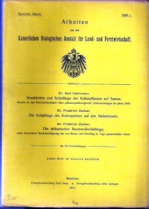 Imagen del vendedor de Krankheiten und Schdlinge der Kulturpflanzen auf Samoa a la venta por Clivia Mueller