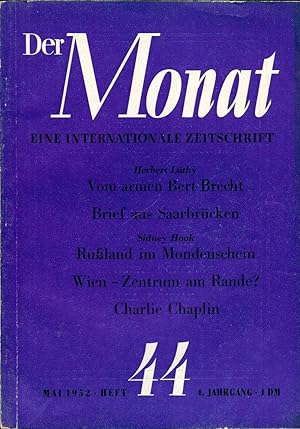 DER MONAT EINE INTERNATIONALE ZEITSCHRIFT, MAY 1952