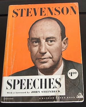 Immagine del venditore per Speeches of Adlai Stevenson. Foreword by John Steinbeck venduto da The Wild Muse