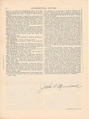 Seller image for What Did the President Mean When He Suggested "A More Enlightened View"? / Must We Amend the Constitution or Is There, Safely, Another Way for sale by Main Street Fine Books & Mss, ABAA