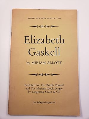 Seller image for Elizabeth Gaskell. Writers and their Work: No. 124 for sale by WellRead Books A.B.A.A.