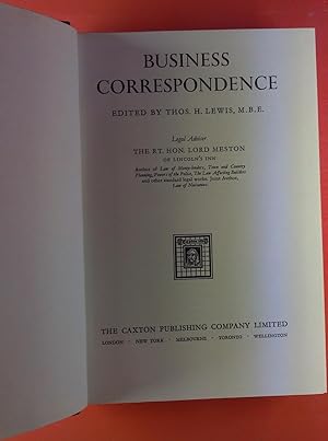 The Business Correspondence.: Thos. H. Lewis