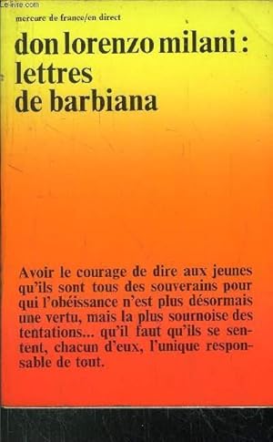 Immagine del venditore per LETTRES DE BARBIANA venduto da Le-Livre