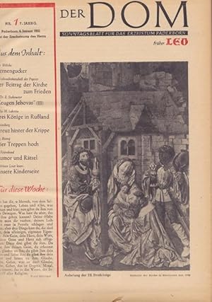 Der Dom. Sonntagsblatt für das Erzbistum Paderborn. ( Komplett Jahr 1952 ).