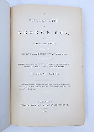 Bild des Verkufers fr Popular Life of George Fox, the First of the Quakers (First English Edition) zum Verkauf von Shelley and Son Books (IOBA)
