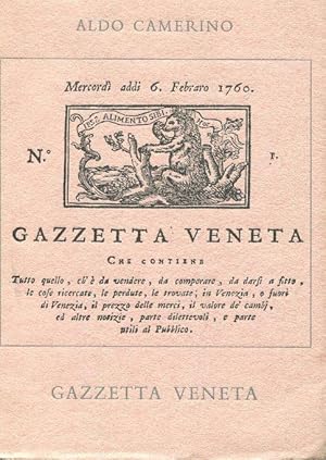 GAZZETTA VENETA (1964), Milano, All'insegna del pesce d'oro, 1965