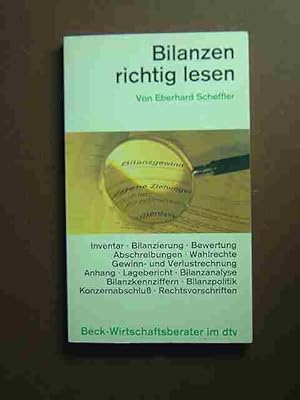 Seller image for Beck-Wirtschaftsberater: Bilanzen richtig gelesen. for sale by Antiquariat Tarter, Einzelunternehmen,