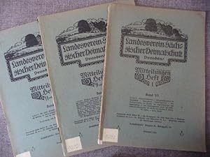 - Mitteilungen des Landesverein Sächsischer Heimatschutz. 3 Einzel - Hefte 1, 9-10, 11-12, 1917, ...