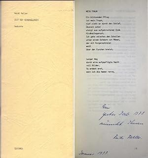 Bild des Verkufers fr Zeit der Verwandlungen. Gedichte (= Kleine Handbibliothek, 6). Von der Autorin gewidmetes Exemplar zum Verkauf von Graphem. Kunst- und Buchantiquariat