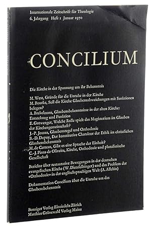 Bild des Verkufers fr Concilium. Internationale Zeitschrift fr Theologie. Jahrg. 6, Heft 1 (1970). zum Verkauf von Antiquariat Lehmann-Dronke