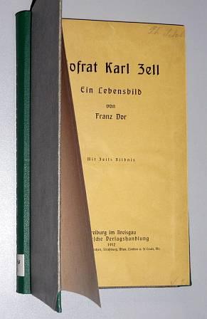 Bild des Verkufers fr Hofrat Karl Zell. Ein Lebensbild. zum Verkauf von Antiquariat Lehmann-Dronke