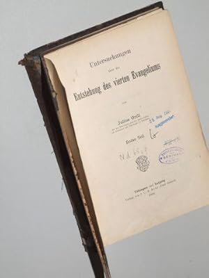 Bild des Verkufers fr Untersuchungen ber die Entstehung des vierten Evangeliums. Teil 1. zum Verkauf von Antiquariat Lehmann-Dronke