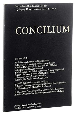 Bild des Verkufers fr Concilium. Internationale Zeitschrift fr Theologie. Jahrg. 2, Heft 9 (1966). zum Verkauf von Antiquariat Lehmann-Dronke