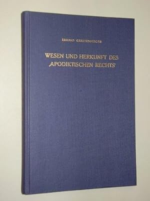 Immagine del venditore per Wesen und Herkunft des "apodiktischen Rechts". venduto da Antiquariat Lehmann-Dronke