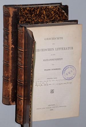 Bild des Verkufers fr Geschichte der griechischen Literatur in der Alexandrinerzeit. 2 Bnde. zum Verkauf von Antiquariat Lehmann-Dronke