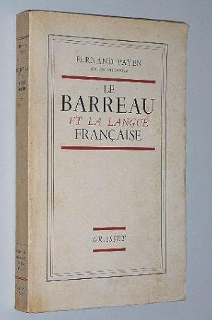 Seller image for Le barreau et la langue franaise. for sale by Antiquariat Lehmann-Dronke