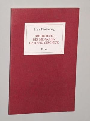 Image du vendeur pour Die Freiheit des Menschen und sein Geschick. mis en vente par Antiquariat Lehmann-Dronke