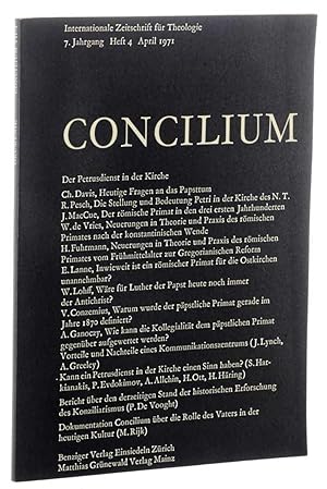 Bild des Verkufers fr Concilium. Internationale Zeitschrift fr Theologie. Jahrg. 7, Heft 4 (1971). zum Verkauf von Antiquariat Lehmann-Dronke