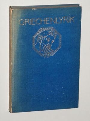 Bild des Verkufers fr Griechenlyrik. 4.-8. Tsd. zum Verkauf von Antiquariat Lehmann-Dronke