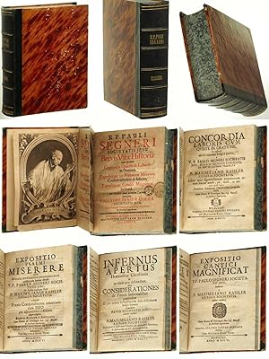 Immagine del venditore per Brevis Vitae Historia cum ejusdem Concordia Quietis & Laboris in Oratione, Expositione in Psalmum Miserere, Considerationibus de Inferno, Expositione Cantici Magnificat inchoata. Ex Italicis nunc primum Latina interprete Maximiliano Rassler. 5 Tle. in 1 Bd. venduto da Antiquariat Lehmann-Dronke