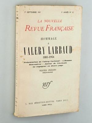 Imagen del vendedor de 1881-1956. Prsentation de Valery Larbaud, L'Homme. Rencontres. Autour de l'crivain. Le voyageur en divers pays. a la venta por Antiquariat Lehmann-Dronke