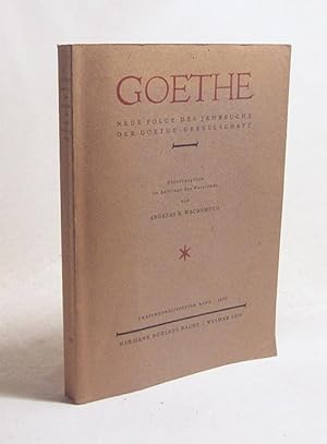 Seller image for Goethe : neue Folge des Jahrbuchs der Goethe-Gesellschaft. 32. Band / im Auftr. d. Vorstandes hrsg. von Andreas B. Wachsmuth for sale by Versandantiquariat Buchegger