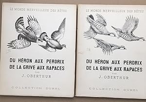 Du heron aux perdrix de la grive aux rapaces (édition de 1954 en 2 tomes avec illustrations noir&...