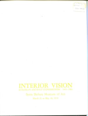 Imagen del vendedor de Interior Vision: European Abstract Expressionism 1945-1960 a la venta por Dearly Departed Books