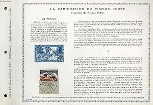 FEUILLET ARTISTIQUE PHILATELIQUE - PAC - LA FABRICATION DU TIMBRE-POSTE (JOURNEE DU TIMBRE 1966)