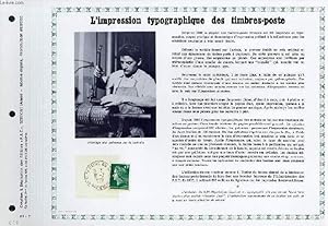 FEUILLET ARTISTIQUE PHILATELIQUE - PAC - 69 - 21 - L'IMPRESSION TYPOGRAPHIQUE DES TIMBRES-POSTE